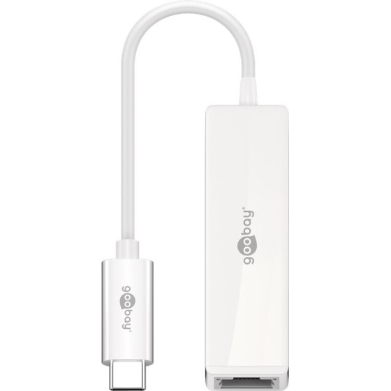 Goobay USB-C(TM) Ethernet Adapter, White - (66255)