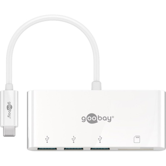 Goobay USB-C(TM) Multiport Adapter To 3x USB-A, Cardreader - (62097)