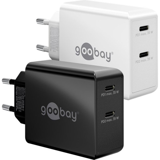Goobay USB-C(TM) Pd Dual Fast Charger (36 W) Black - (61757)