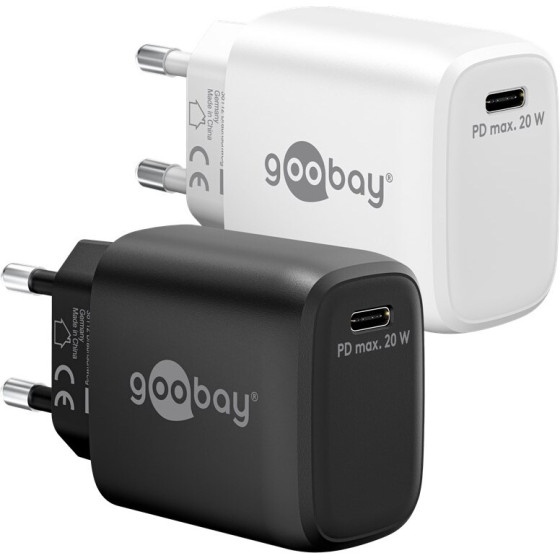 Goobay USB-C(TM) Pd Gan Fast Charger (20 W) Black - (65405)