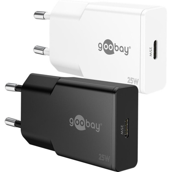 Goobay USB-C(TM) Pd Gan Fast Charger Slim (25 W) White - (75732)