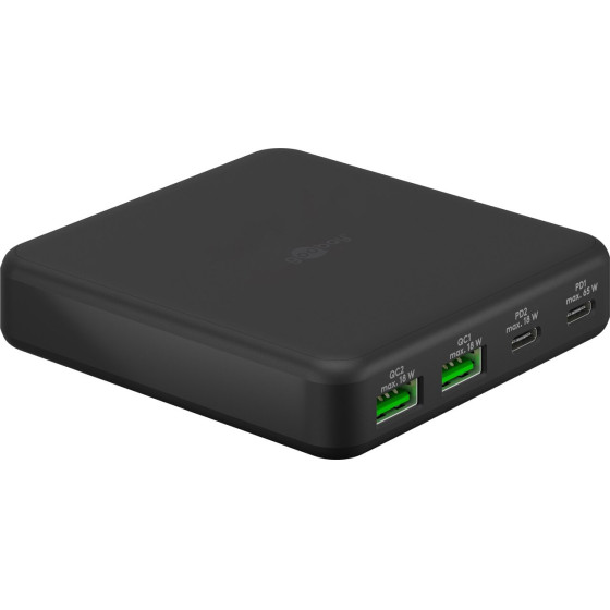 Goobay USB-C(TM) Pd Gan Multiport Desktop Charger (65 W) Black - (65813)