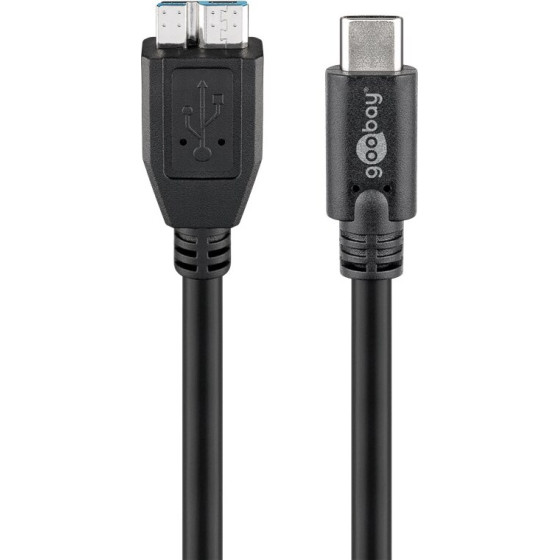 Goobay USB-C(TM) To Micro-B 3.0 Cable, Black - (67995)