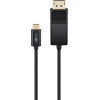 Goobay USB-C(TM)- DisplayPort(TM) Adapter Cable (4K 60 Hz), 1.20 m, Black - (79295)