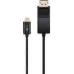 Goobay USB-C(TM)- DisplayPort(TM) Adapter Cable (4K 60 Hz), 1.20 m, Black - (79295)