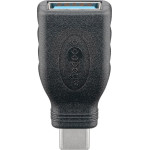 Goobay USB-C(TM)/USB-A 3.0 Otg Superspeed Adapter For Charging Cables, Black - (45395)