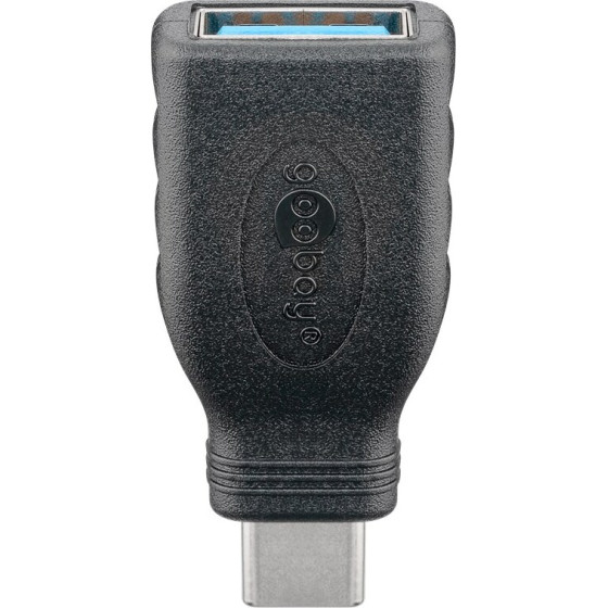 Goobay USB-C(TM)/USB-A 3.0 Otg Superspeed Adapter For Charging Cables, Black - (45395)