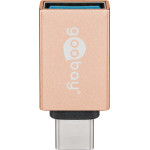 Goobay USB-C(TM)/USB-A 3.0 Otg Superspeed Adapter For Charging Cables, Gold - (56622)