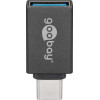 Goobay USB-C(TM)/USB-A 3.0 Otg Superspeed Adapter For Charging Cables, Grey - (56621)