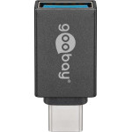 Goobay USB-C(TM)/USB-A 3.0 Otg Superspeed Adapter For Charging Cables, Grey - (56621)