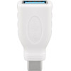 Goobay USB-C(TM)/USB-A 3.0 Otg Superspeed Adapter For Charging Cables, White - (66262)