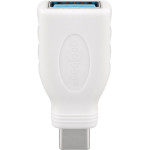 Goobay USB-C(TM)/USB-A 3.0 Otg Superspeed Adapter For Charging Cables, White - (66262)