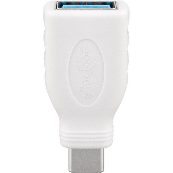Goobay USB-C(TM)/USB-A 3.0 Otg Superspeed Adapter For Charging Cables, White - (66262)