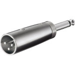 Goobay Xlr Adapter, Aux Jack, 6.35 Mm Mono Male To Xlr Male - (27452)