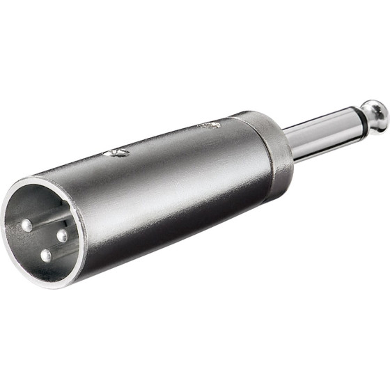 Goobay Xlr Adapter, Aux Jack, 6.35 Mm Mono Male To Xlr Male - (27452)