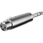 Goobay Xlr Adapter, Aux Jack, 6.35 Mm Stereo Male To Xlr Female - (27514)