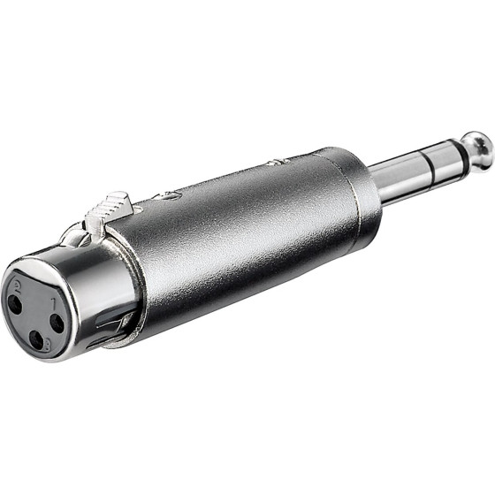 Goobay Xlr Adapter, Aux Jack, 6.35 Mm Stereo Male To Xlr Female - (27514)