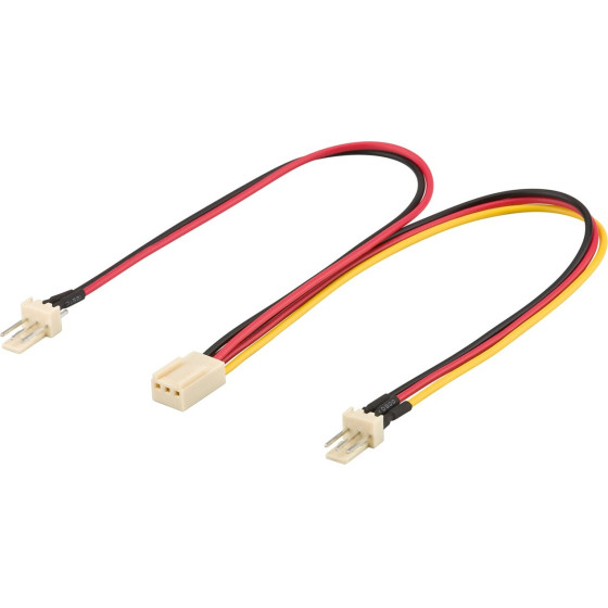 Goobay Y Power Cable For Pc Fan, 3-Pin Male/Female - (93880)