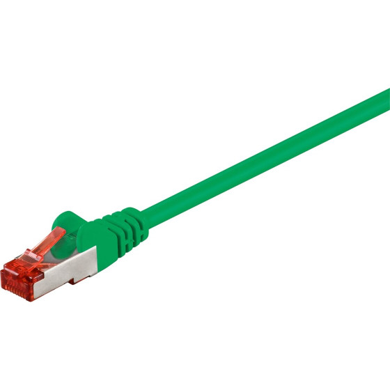 Goobay CAT 6 Patch Cable, S/FTP (PiMF), Green 0.25 m - (95454)