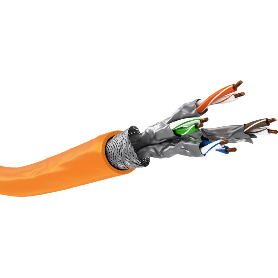 Goobay Cat 7A Network Cable, S/Ftp (PiMF), Orange - (91888)