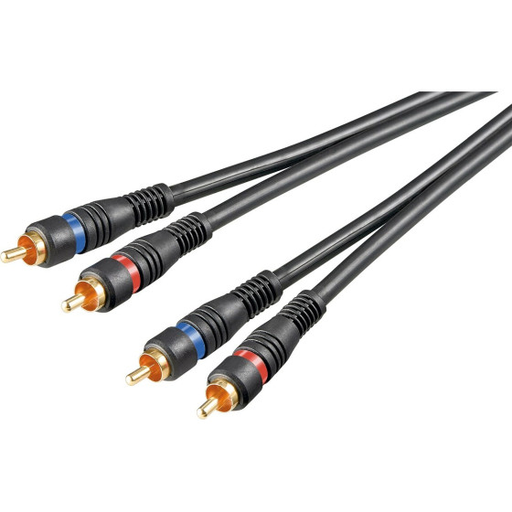Goobay Stereo Rca Cable 2x RCA, Double Shielded - (50032)