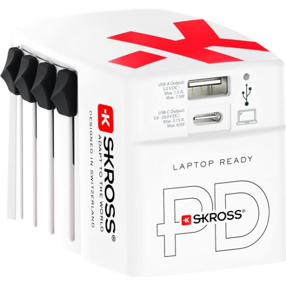 Skross Travel Adapter World Usb Charger AC65PD