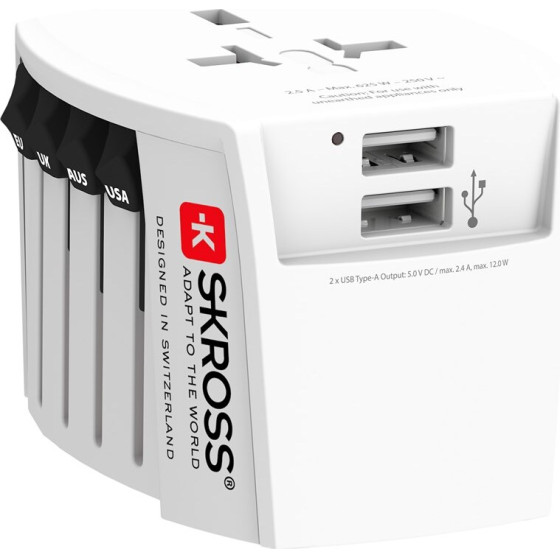Skross World Adapter Muv Usb 2x USB-A