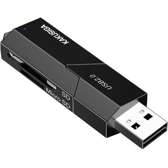 Kakusiga Card Reader ��� Sd & Micro SD, 480Mbps, Usb �������, ����� - (KSC-1411)