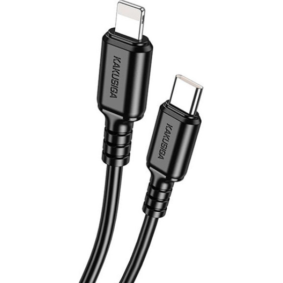 Kakusiga ������� Lightning �� USB-C KSC-982, 20W, 480Mbps, 1m, ����� - (KSC-982-LC-BK)