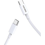 Kakusiga ������� USB-C �� USB-C KSC-653, 100W, 480Mbps, 25cm, ����� - (KSC-653-CC-WH)