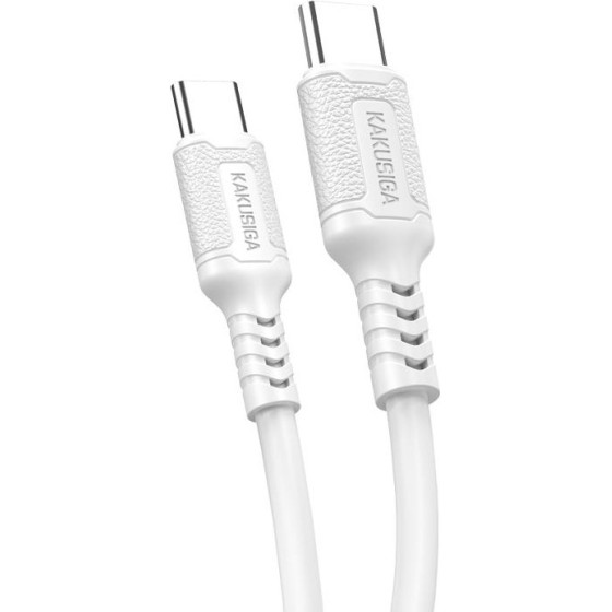 Kakusiga ������� USB-C �� USB-C KSC-984, ���������, 60W, 480Mbps, 1m, ����� - (KSC-984-CC-WH)