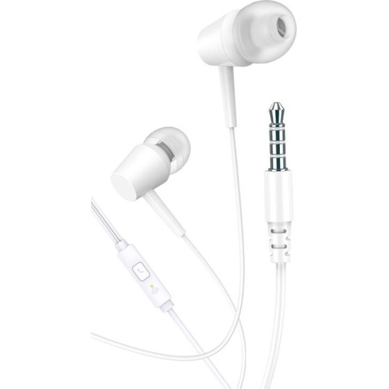 Kakusiga Earphones �� ��������� KSC-1303, 3.5mm �������, 10mm, 1.1m, ����� - (KSC-1303-WH)