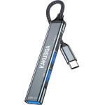 Kakusiga Usb Hub 4x �����, Usb 3.0, 5Gbps, USB-C �������, ���� - (KSC-1417)