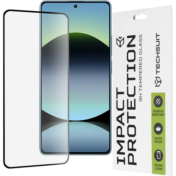 Techsuit - 111D Full Cover / Full Glue Glass - Xiaomi Redmi Note 14S - Black