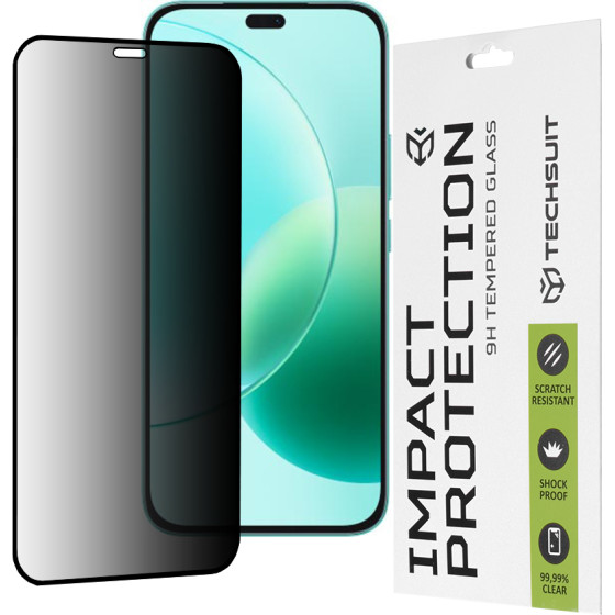 Techsuit - 111D Privacy Full Glue - Honor X8b / X8c / 400 Lite - Black