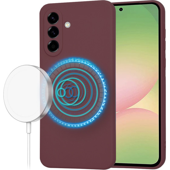 Techsuit - Softflex Magsafe - Samsung Galaxy A56 5G - Plum Red
