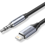 Vention Cotton Braided Lightning Male To 3.5MM Male Cable Aluminum Alloy Type - (BMCHG)