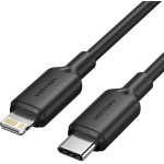 Vention Type-C Male To Lightning Male 3A Cable 1M Black Pvc Type - (LAKBF)