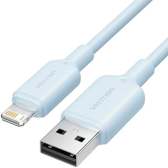 Vention Usb 2.0 A Male To Lightning Male 2.4A Cable 1M Blue Pvc Type - (LAMSF)
