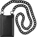 Fixed - Universal Shoulder Bag Venezia Leather (FIXVEN-BK) - for Mobile Phones 7'' - Black