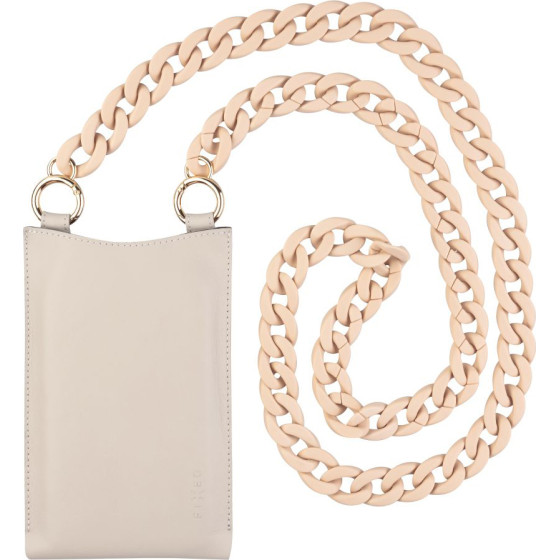 Fixed - Universal Shoulder Bag Venezia Leather (FIXVEN-CR) - for Mobile Phones 7'' - Cream
