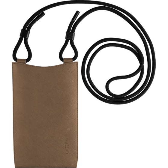 Fixed - Universal Shoulder Bag Verona (FIXVER-CO) - for Mobile Phones 7'' - Coffee