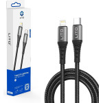 Lito - Data Cable (LD08) - Type-C To Lightning, Quick Charging, 2.4A, 2m - Black