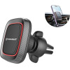 Techsuit - Car Holder Maggrip (S4) - Secure Magnetic Grip For Air Vent, 360� Rotation, With Metal Plates - Black/Red