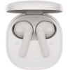 QCY Air White Semi-Ear Tws Earbuds, Quad Mic Enc multi-Point connection, Leather Grain Case - (QCY-QT41 White)