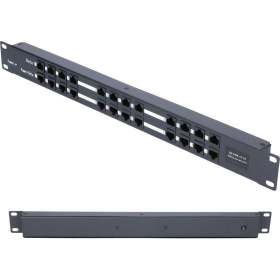 EXTRALINK 12 Port | Poe Injector | 12x 100Mb/s RJ45, Rackmount - (EX.1971)
