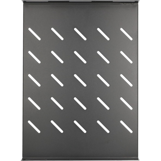 EXTRALINK 1U 350mm Black | Fixed Shelf | 19'', 490x360mm, For 600mm Depth Cabinets - (EX.19096)