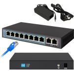 EXTRALINK Ceres | Poe Switch | 8x 100Mb/s PoE/PoE+, 2x RJ45 Uplink 100Mb/s, 96W - (EX.3906)
