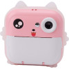 EXTRALINK EPP-003 Pink | Mini Thermal Printer With Camera | 3 Rolls Of Thermal paper, 2.5'' Lcd screen, Bluetooth, USB-C, 1000 Mah - (EX.34277)