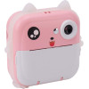 EXTRALINK EPP-003 Pink | Mini Thermal Printer With Camera | 3 Rolls Of Thermal paper, 2.5'' Lcd screen, Bluetooth, USB-C, 1000 Mah - (EX.34277)
